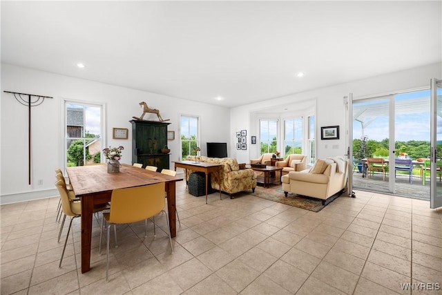9940 Middle Rd, Pulteney, NY 14840 - dining room featuring light tile patterned floors, recessed lighting, and healthy amount of natural light
