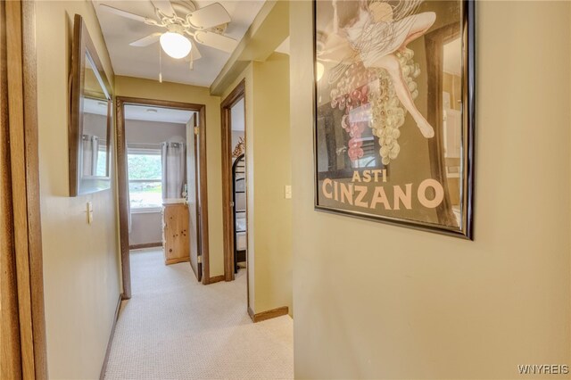 26 Pine Tree Village Rd Unit 26, Ellicottville, NY 14731 - hall featuring light carpet and baseboards