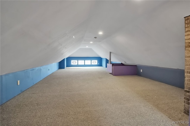 75 N Park Ave, Buffalo, NY 14216 - bonus room featuring vaulted ceiling, carpet flooring, and recessed lighting