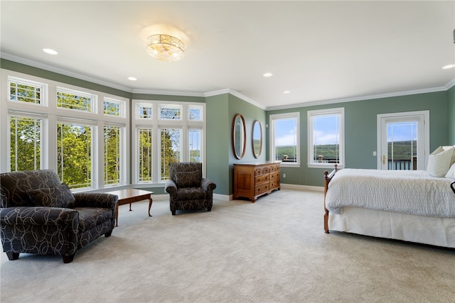 436 Steuben St, Reading, NY 14891 - carpeted bedroom featuring crown molding, recessed lighting, and baseboards