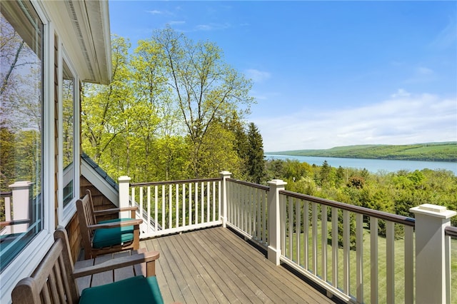436 Steuben St, Reading, NY 14891 - wooden deck with a water view