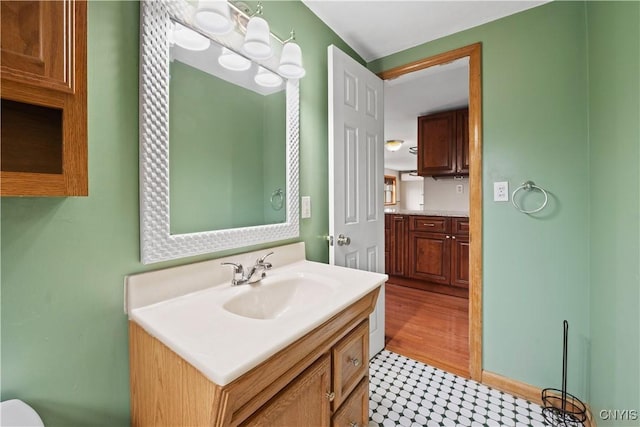 3583 W Seneca Tpke, Onondaga, NY 13215 - bathroom featuring vanity, tile patterned floors, and toilet