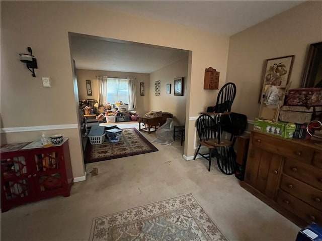 441 Center St, Geddes, NY 13209 - living area featuring light colored carpet and baseboards
