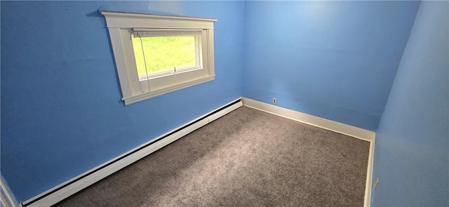 104 Main St, Stamford, NY 12167 - unfurnished room featuring a baseboard radiator, carpet floors, and baseboards