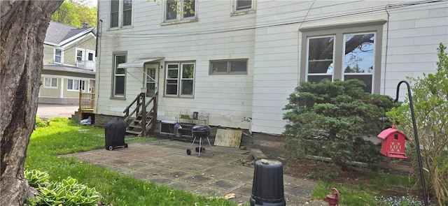 104 Main St, Stamford, NY 12167 - rear view of house with entry steps and a patio area