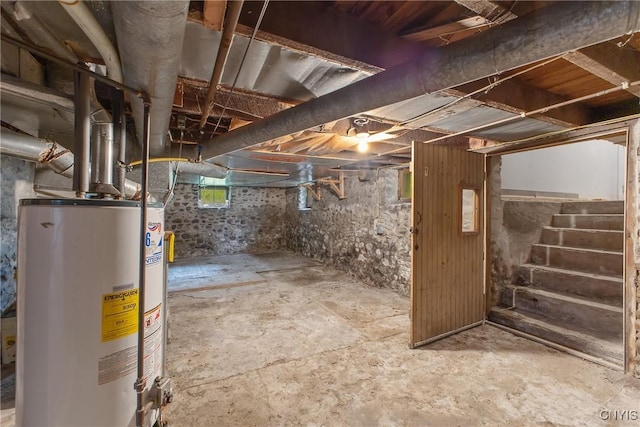 10 Garfield St Unit 10, Cortland, NY 13045 - below grade area with water heater and stairway