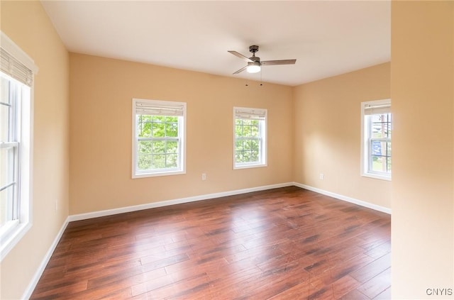 8929 State Route 12e, Lyme, NY 13622 - unfurnished room featuring ceiling fan and dark wood-type flooring