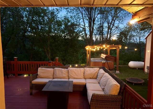 8929 State Route 12e, Lyme, NY 13622 - deck featuring an outdoor living space