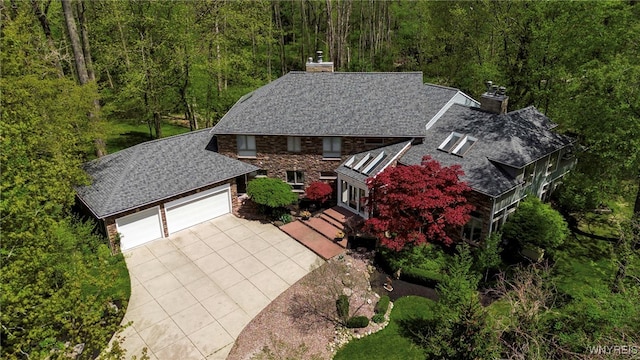 52 Hidden Pines Ct, Amherst, NY 14051 - view from above of property featuring a heavily wooded area