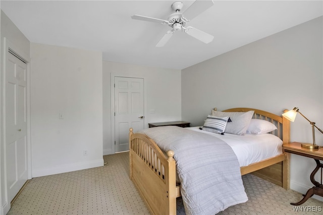 52 Hidden Pines Ct, Amherst, NY 14051 - bedroom with baseboards, a ceiling fan, and light carpet