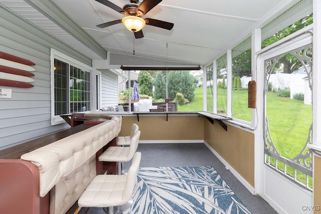106 Hillside Way, Camillus, NY 13031 - sunroom featuring a ceiling fan