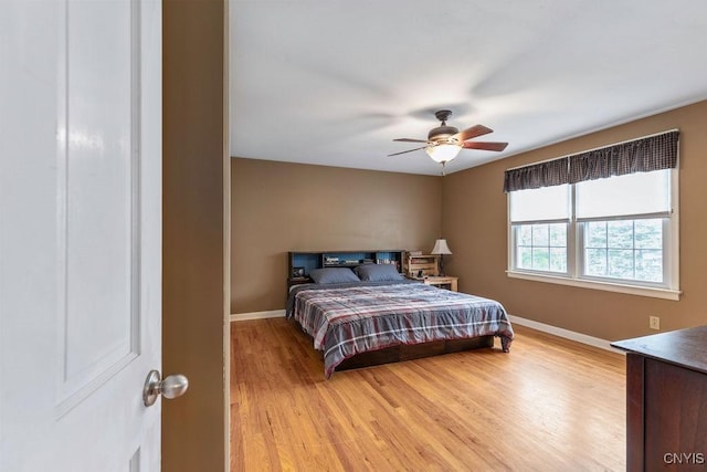 106 Hillside Way, Camillus, NY 13031 - bedroom with light wood-style floors, baseboards, and ceiling fan