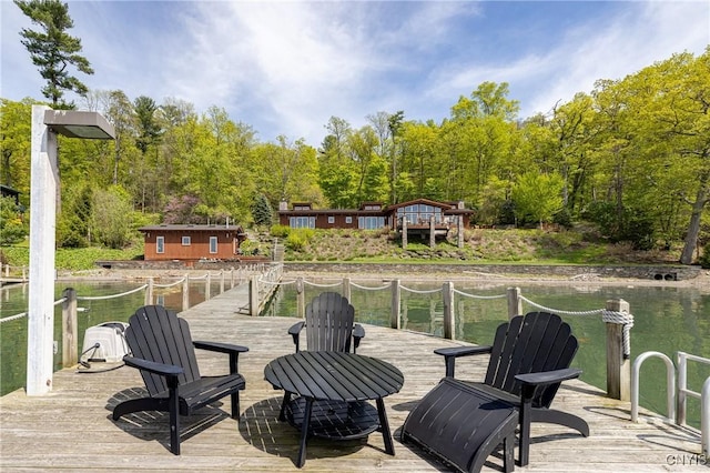 9182 S Rhodes Rd, Lodi, NY 14860 - wooden terrace featuring a water view