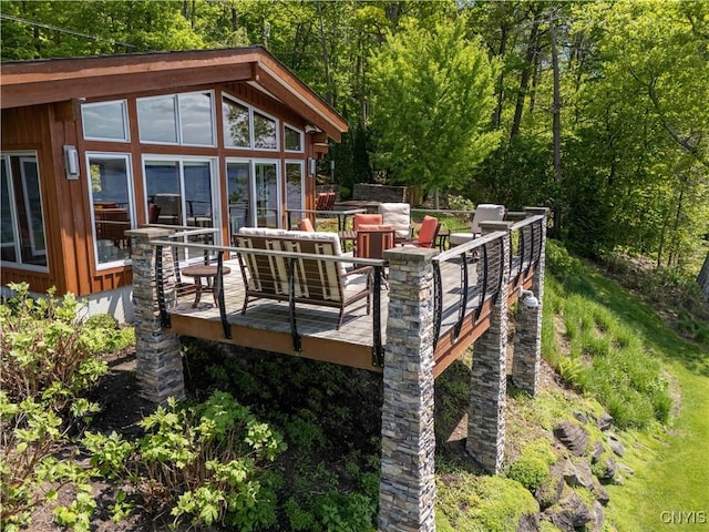 9182 S Rhodes Rd, Lodi, NY 14860 - view of deck