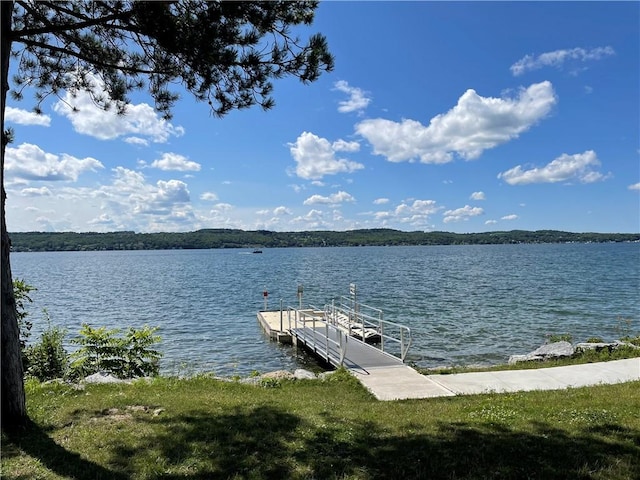 4166 Angela Way, Gorham, NY 14424 - dock featuring a water view