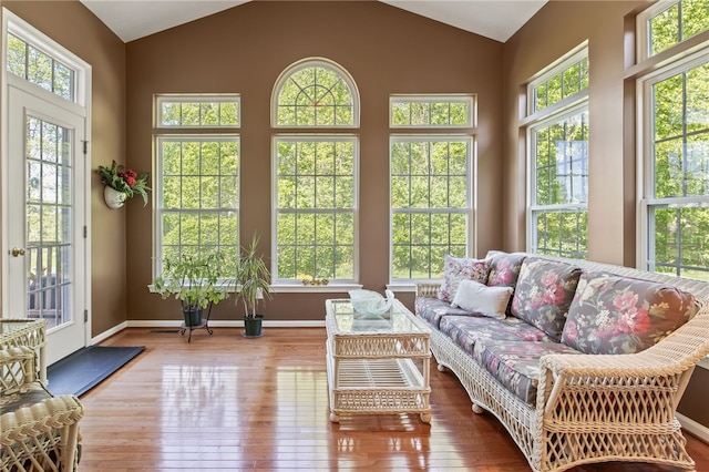 4166 Angela Way, Gorham, NY 14424 - sunroom / solarium featuring vaulted ceiling, plenty of natural light, and french doors