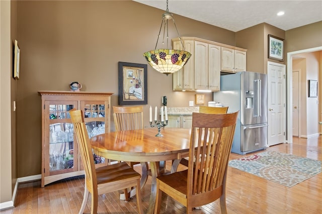 4166 Angela Way, Gorham, NY 14424 - dining room featuring light wood finished floors, baseboards, and recessed lighting