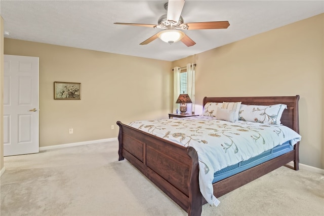 4166 Angela Way, Gorham, NY 14424 - bedroom featuring light colored carpet, baseboards, and ceiling fan