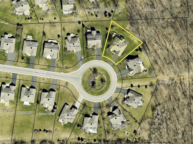 4166 Angela Way, Gorham, NY 14424 - aerial overview of property's location with property boundaries highlighted