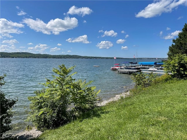 4166 Angela Way, Gorham, NY 14424 - water view with a boat dock