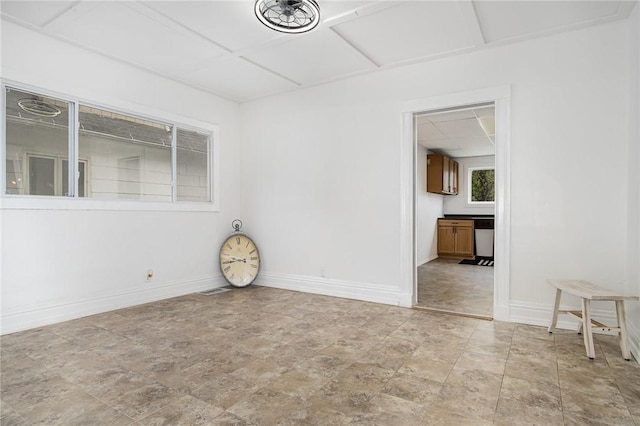 189 5th St, Rochester, NY 14605 - unfurnished room with baseboards and stone finish flooring