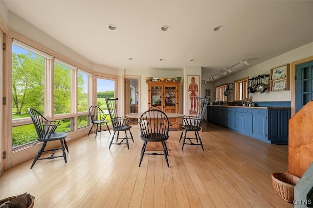 537 Earlville Rd, Hamilton, NY 13332 - dining room with light wood-type flooring and recessed lighting
