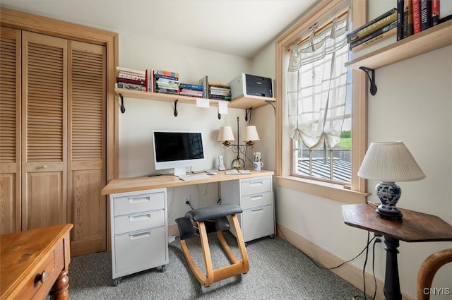 537 Earlville Rd, Hamilton, NY 13332 - home office with light carpet and built in study area