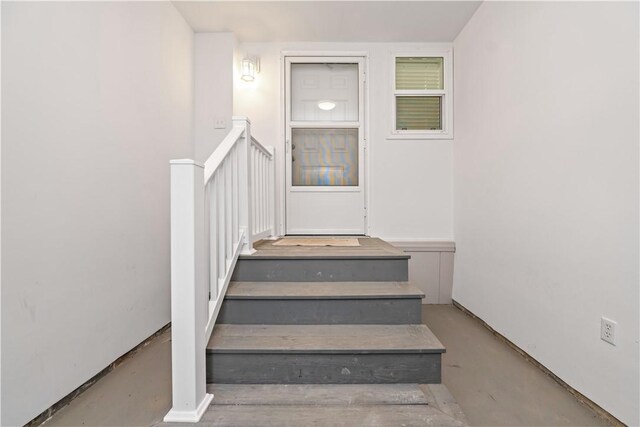 3854 Tari Ln, Murray, NY 14470 - stairs featuring concrete flooring