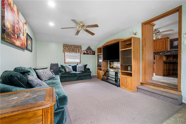 9748-9736 Podunk Rd, Lee, NY 13363 - carpeted living room featuring ceiling fan