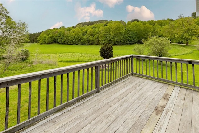 161 Bell Hill Rd, New Lisbon, NY 13342 - deck featuring a yard and a wooded view