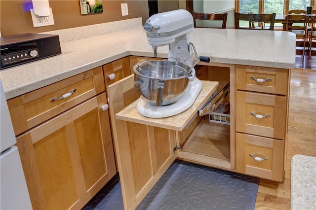 161 Bell Hill Rd, New Lisbon, NY 13342 - kitchen view of light countertops and brown cabinets