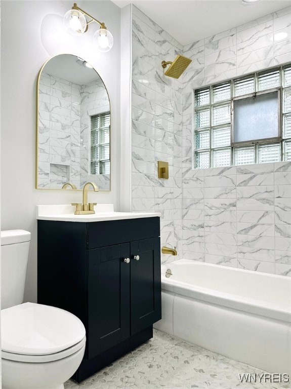 169 Davidson Ave, Buffalo, NY 14215 - full bath featuring toilet, vanity, and shower / bathtub combination