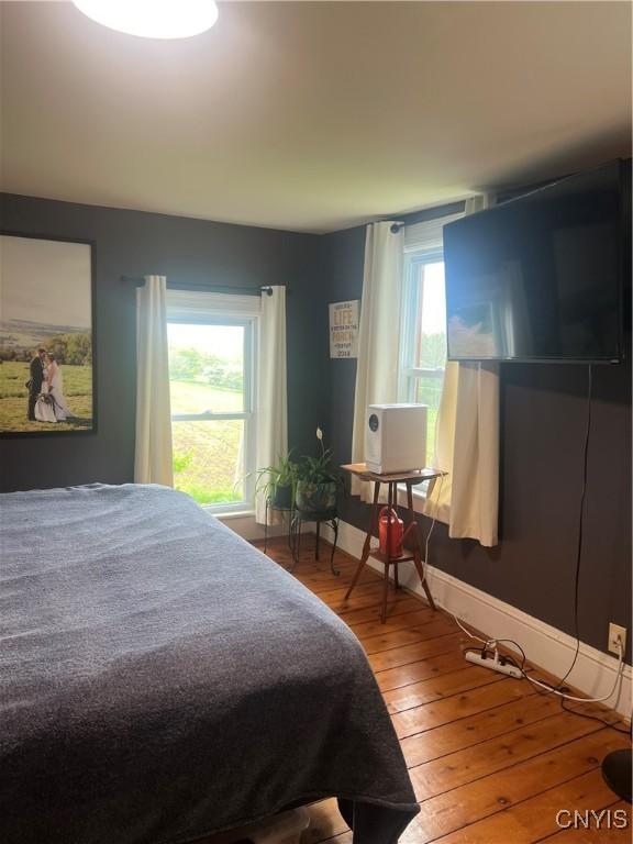 6265 Haslauer Rd, Stockbridge, NY 13409 - bedroom featuring wood-type flooring and baseboards