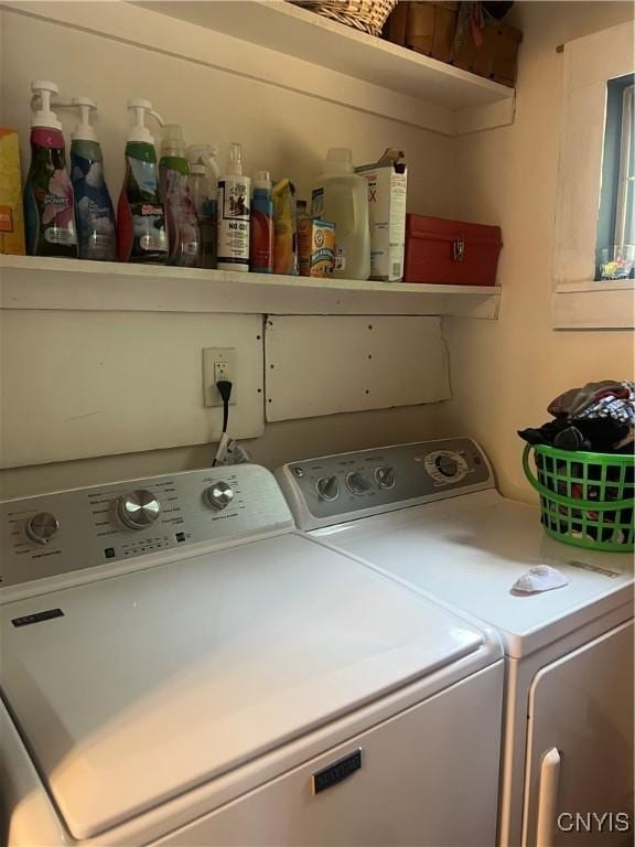 6265 Haslauer Rd, Stockbridge, NY 13409 - laundry room with washer and clothes dryer