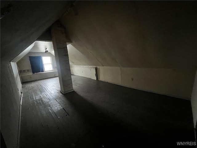 228 Weiss St, Buffalo, NY 14206 - bonus room featuring lofted ceiling and wood-type flooring