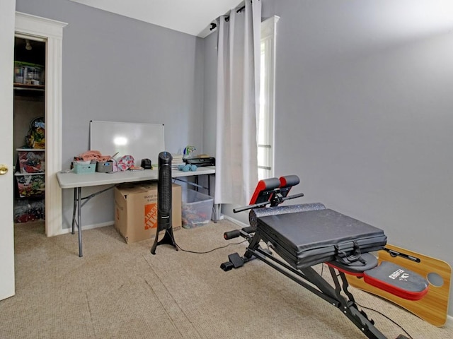 1459 Culver Rd, Rochester, NY 14609 - exercise room with carpet floors and baseboards
