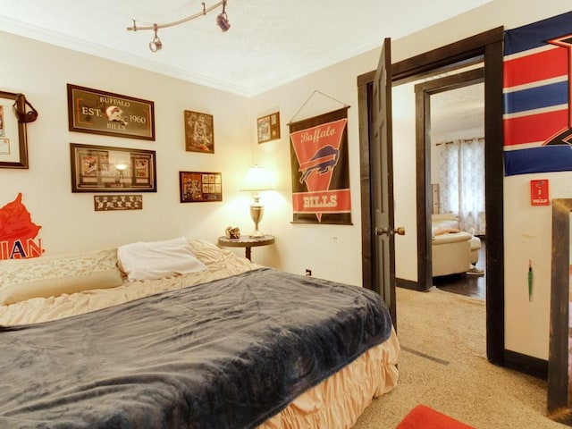 1459 Culver Rd, Rochester, NY 14609 - bedroom with light carpet and crown molding
