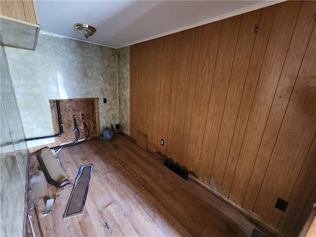 98 Gardeau St, Perry, NY 14530 - spare room with hardwood / wood-style flooring and ornamental molding