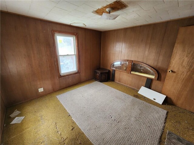 98 Gardeau St, Perry, NY 14530 - unfurnished bedroom featuring wood walls