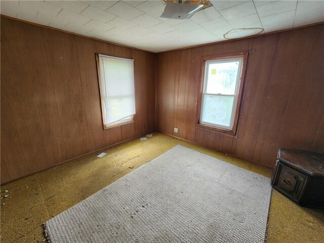 98 Gardeau St, Perry, NY 14530 - empty room with wooden walls