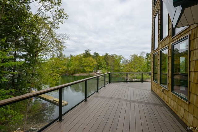 20172 Blue Heron Ln, Alexandria, NY 13607 - wooden deck with a water view
