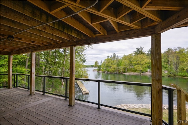 20172 Blue Heron Ln, Alexandria, NY 13607 - wooden terrace with a water view