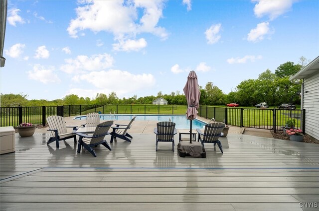 3503 Peterboro Rd, Vernon, NY 13421 - wooden deck with outdoor dining area