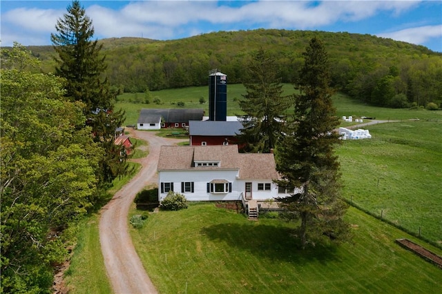 2400 Gladstone Hollow Rd, Andes, NY 13731 - aerial view of property and surrounding area with a heavily wooded area