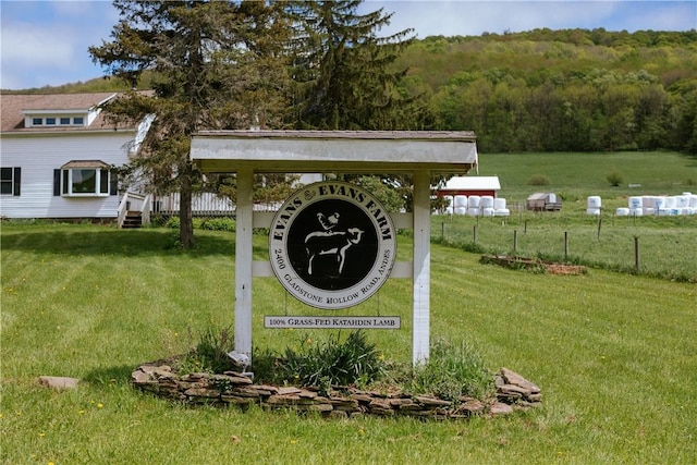 2400 Gladstone Hollow Rd, Andes, NY 13731 - community / neighborhood sign with a yard and a forest view