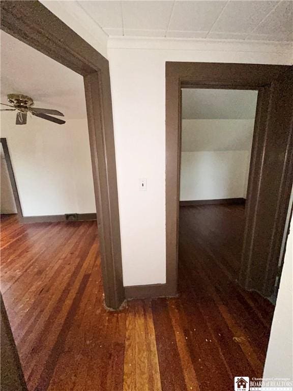 423 Plover St, Dunkirk-City, NY 14048 - hall featuring wood finished floors and baseboards