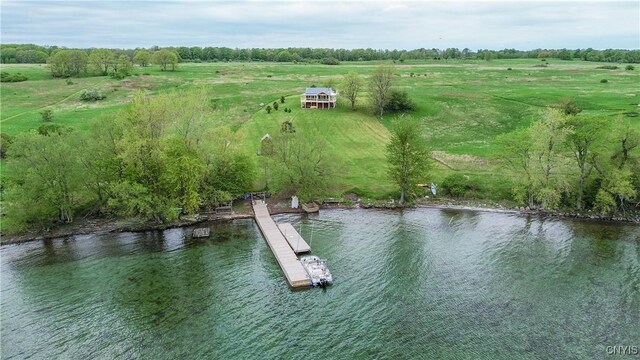 4146 Carleton Island Rd Unit 1, Cape Vincent, NY 13618 - dock area with a rural view and a water view