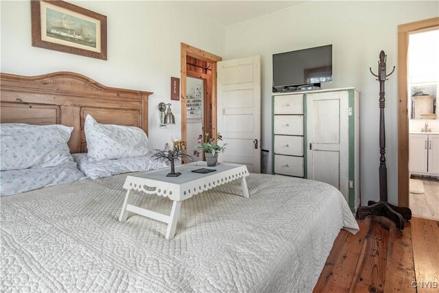 4146 Carleton Island Rd Unit 1, Cape Vincent, NY 13618 - bedroom featuring wood finished floors and a sink