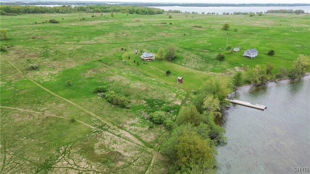 4146 Carleton Island Rd Unit 1, Cape Vincent, NY 13618 - aerial view of property and surrounding area with rural landscape and a nearby body of water