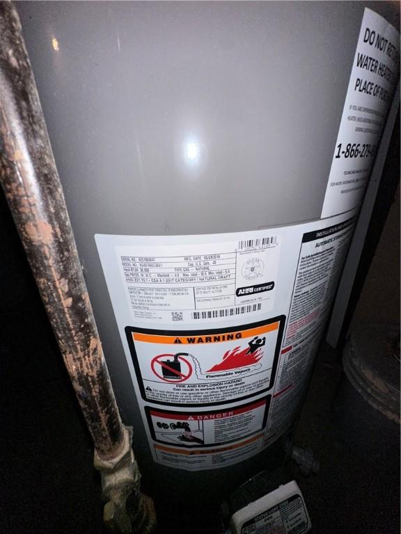 104 Newcomb St, Rochester, NY 14609 - detailed view of gas water heater